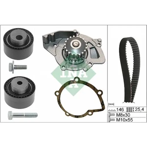 Vízpumpa + Fogasszíj Készlet - Schaeffler INA (530044631)