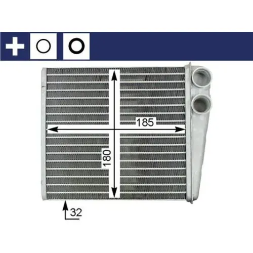 Hőcserélő, Belső Tér Fűtés - MAHLE (AH208000S)