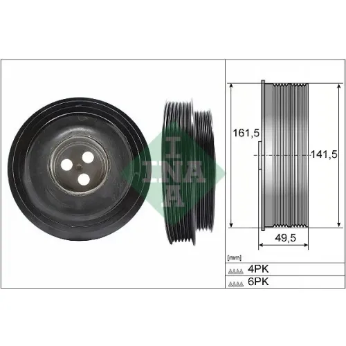 Szíjtárcsa, Főtengely - Schaeffler INA (544016610)