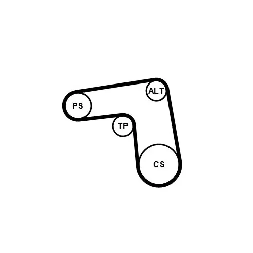 Hosszbordás Szíj Készlet - CONTINENTAL CTAM (7PK1076K1)