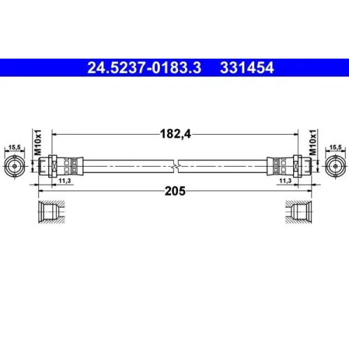 Fékcső - ATE (24.5237-0183.3)