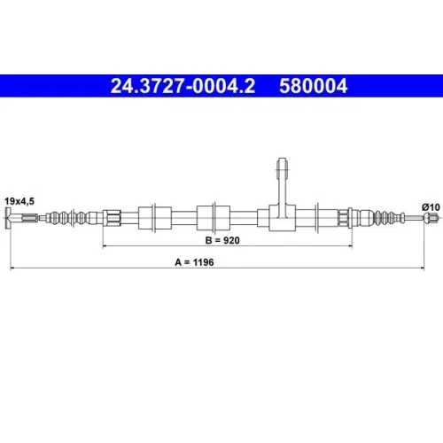 Huzal, Rögzítőfék - ATE (24.3727-0004.2)