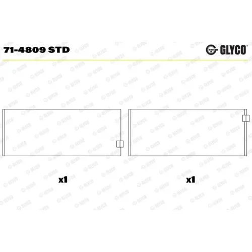Hajtókar Csapágy - GLYCO (71-4809 STD)