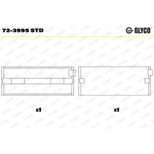 Főtengelycsapágy - GLYCO (72-3995 STD)