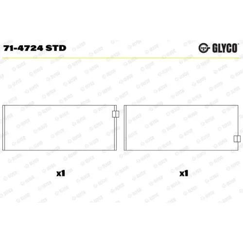 Hajtókar Csapágy - GLYCO (71-4724 STD)