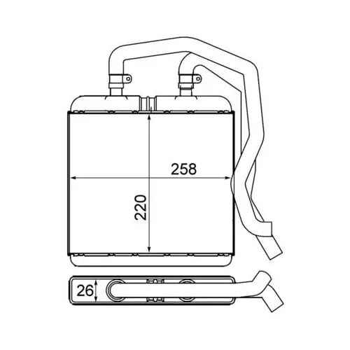 Hőcserélő, Belső Tér Fűtés - MAHLE (AH12000S)