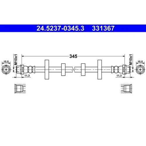 Fékcső - ATE (24.5237-0345.3)
