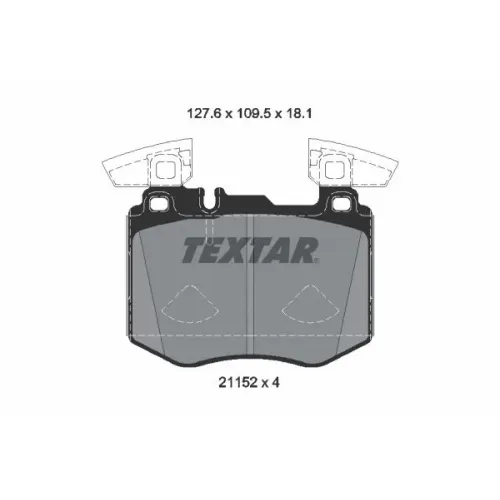 Fékbetétkészlet, Tárcsafék - TEXTAR (2115201TEX)