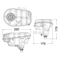 Kiegyenlítőtartály, Hűtőfolyadék Audi A6 C7 - MAHLE (CRT60000S)