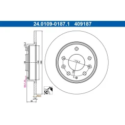 Féktárcsa Mazda T. 3/Cx-30 1,5-2,0 18- - ATE (24.0109-0187.1)
