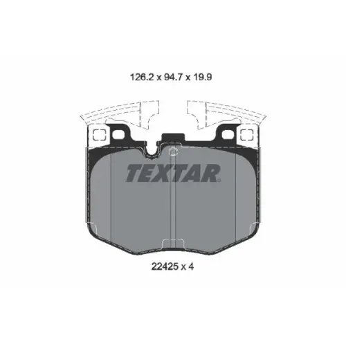 Fékbetétkészlet, Tárcsafék - TEXTAR (2242501)