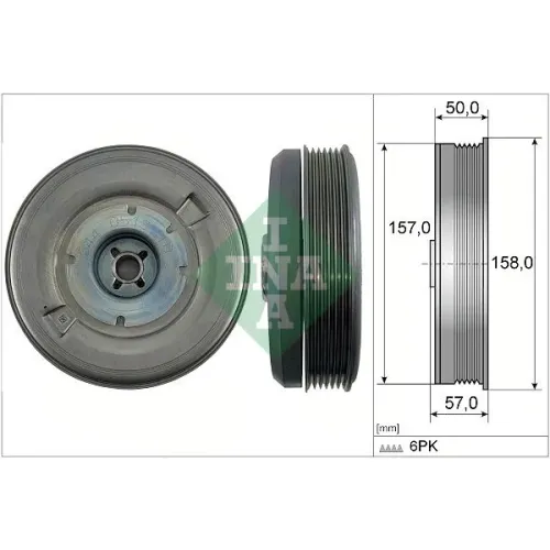 Szíjtárcsa, Főtengely - Schaeffler INA (544051310)