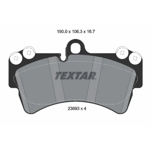 Fékbetét Készlet, Tárcsafék - TEXTAR (2369302)