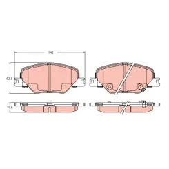 Fékbetétkészlet, Tárcsafék Opel P. Insignia 1,4-1,6/1,5-2,0 Cdti 17- - TRW (GDB2424)