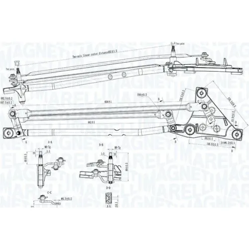 Törlőrudazat - MAGNETI MARELLI (TGT738SM)