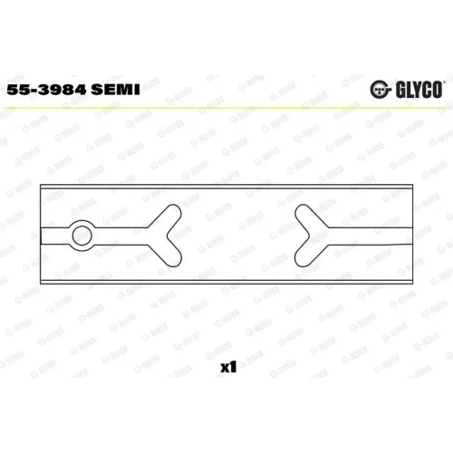 Csapágypersely, Hajtókar - GLYCO (55-3984 SEMI)