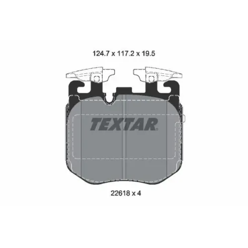 Fékbetétkészlet, Tárcsafék - TEXTAR (2261801)