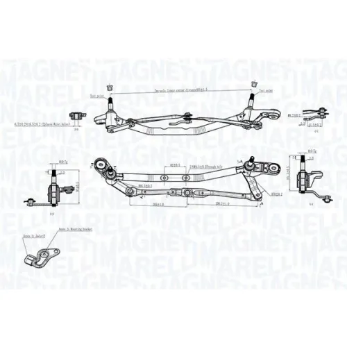 Törlőrudazat - MAGNETI MARELLI (TGT725DM)