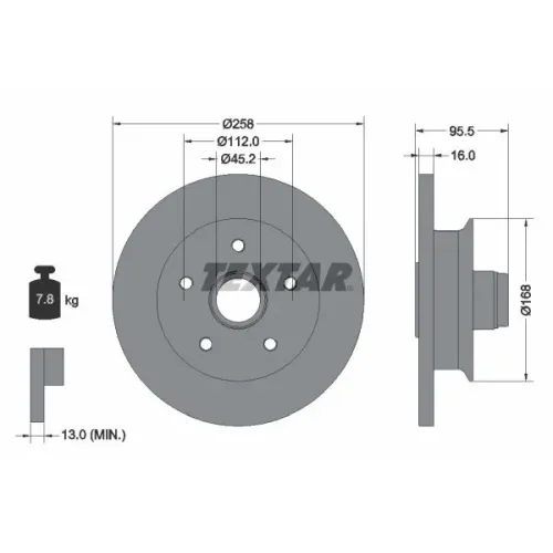 Féktárcsa - TEXTAR (92053000)