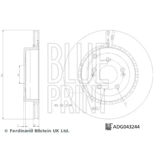 Féktárcsa - BLUE PRINT (ADG043244)