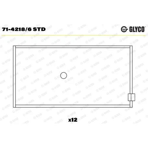 Hajtókar Csapágy - GLYCO (71-4218/6 STD)