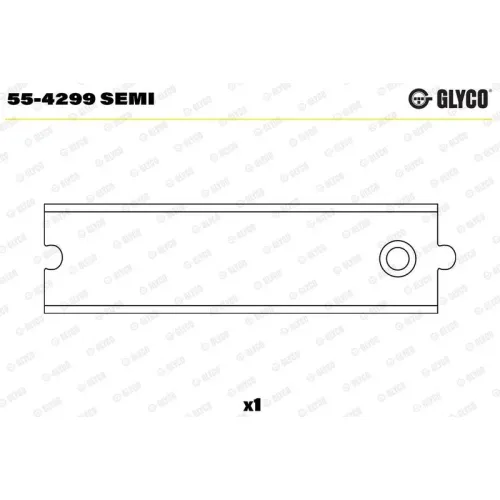 Csapágypersely, Hajtókar - GLYCO (55-4299 SEMI)