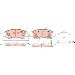 Fékbetétkészlet, Tárcsafék Hyundai P. I10 1,0-1,2 19- - TRW (GDB2563)