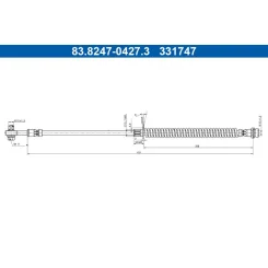 Fékcső Ford P. Focus 1,0-2,3 19- Bal/Jobb - ATE (83.8247-0427.3)