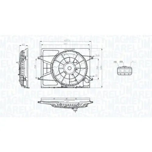 Ventilátor, Motorhűtés - MAGNETI MARELLI (MTC796AX)