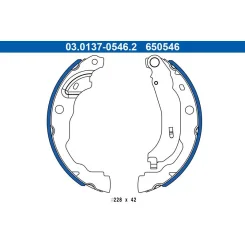 Fékpofakészlet Dacia Jogger 1,0-1,6 21- - ATE (03.0137-0546.2)