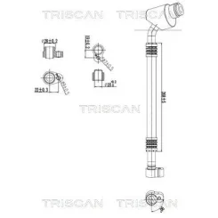 Cső Klíma Vw - TRISCAN (901029115)