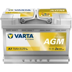 Akkumulátor 12V 70Ah/760A L- 278X175X190 Dynamic Agm - VARTA (570901076K262)