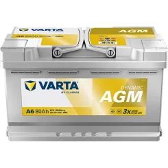 Akkumulátor 12V 80Ah/800A L- 315X175X190 Dynamic Agm - VARTA (580901080K262)