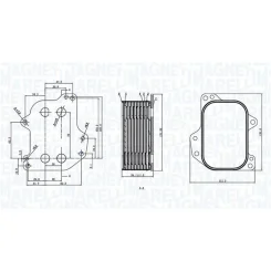 Olajhűtő, Motorolaj Vw Golf 1.6Tdi 13- - MAGNETI MARELLI (RO0057)