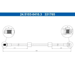 Fékcső Bmw P. E39 95-04 Bal/Jobb - ATE (24.5103-0410.3)
