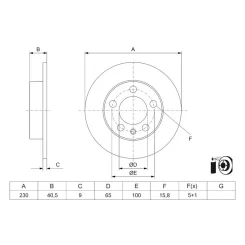 Féktárcsa Skoda T. Fabia 1,0-1,5 22- - BOSCH (0986479K55)