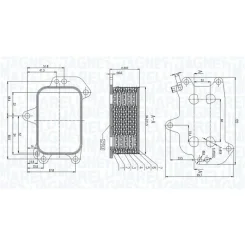 Olajhűtő, Motorolaj Citroen C3 1.6Hdi 14- - MAGNETI MARELLI (RO0051)