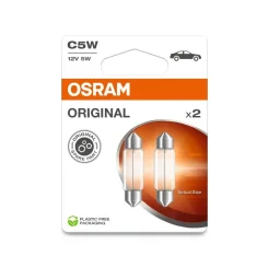 Izzó, Villogó C5W 12V/5W 11X35Mm Sv8,5-8 Rurkowa 12V 2Szt. Blister (Eko) - ams-OSRAM (OSR6418-2BL)
