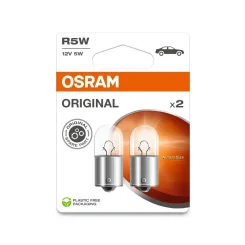 Izzó, Villogó R5W 12V/5W Ba15S ( Foglalat Met) 2Szt. Blister (Eko) - ams-OSRAM (OSR5007-2BL)