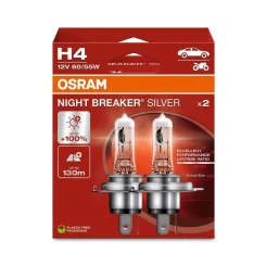 Izzó Night Breaker Silver H4 12V/60/55W P43T +100% 2Szt. (Eko) - ams-OSRAM (OSR64193NBS-2HB)