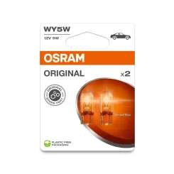 Izzó, Villogó Wy5W 12V/5W W2,1X9,5D (Teljesen Üveg) 2Szt. Blister (Eko) - ams-OSRAM (OSR2827NA-2BL)
