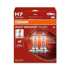 Izzó Night Breaker Silver H7 12V/55W Px26D +100% 2Szt. (Eko) - ams-OSRAM (OSR64210NBS-2HB)