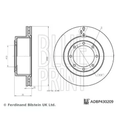 Féktárcsa Maxus T. Deliver 9 2,0 D 20- - BLUE PRINT (ADBP430209)