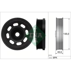 Szíjtárcsa, Főtengely Vw 1,5Tsi - Schaeffler INA (544018410)