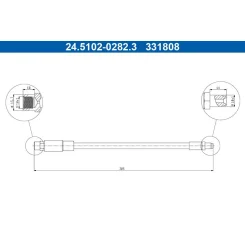 Fékcső Audi T. A8 2,5 Tdi/2,8 94-98 Bal/Jobb - ATE (24.5102-0282.3)