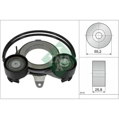Szíjfeszítő, Hosszbordás Szíj Audi 2,0Tfsi Mild Hybrid - Schaeffler INA (534091010)