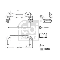 Tartó, Féknyereg Land Rover P. Discovery 2,7 D/4,0 4X4 04-18 Bal/Jobb - FEBI BILSTEIN (FE199188)