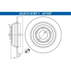 Féktárcsa Ford T. Puma 1,0-1,5 19- - ATE (24.0111-0197.1)