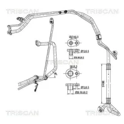 Cső Klíma Citroen C1 1.0 05-14 - TRISCAN (901028094)