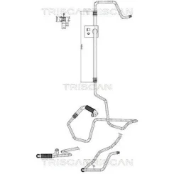 Cső Szervó Peugeot 206 98- - TRISCAN (851628014)